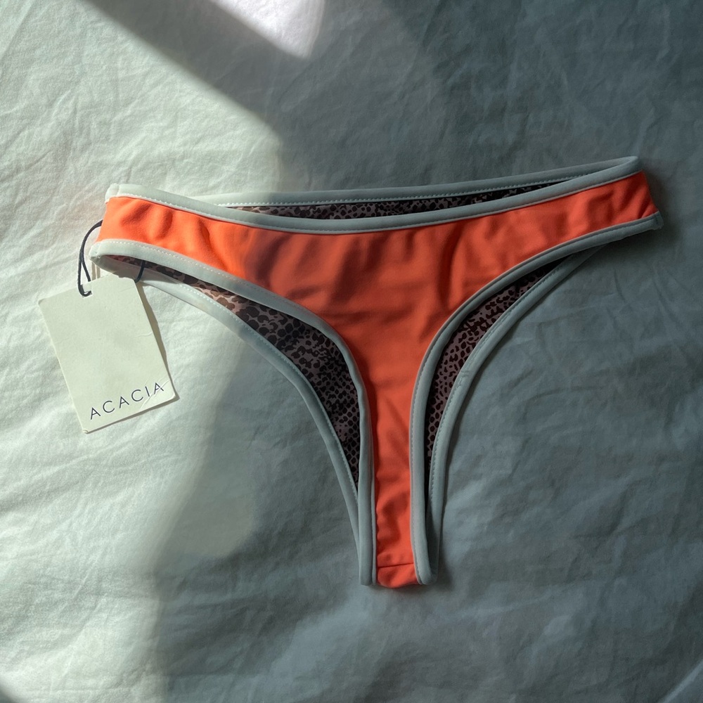 petite acacia bikini bottoms neon pink/orange